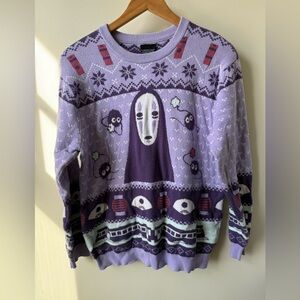HER UNIVERSE Boxlunch Spirited Away No Face Studio Ghibli sweater holiday knit L